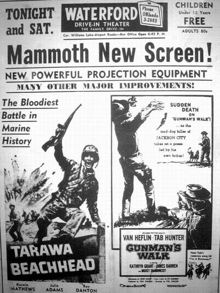 Waterford Drive-In Theatre - Old Ad (newer photo)